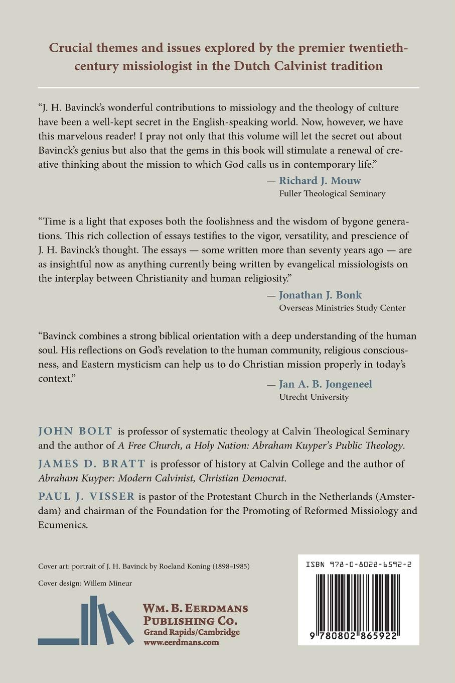 The J H Bavinck Reader Amazon Co Uk Bolt John Bratt James D Visser Paul J Books