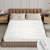 Templewet Heated Mattress Pad Twin XL Size - Single Control Electric Mattress with 4 Heat Settings & 10 Hour Auto Off,Bed Warmer Mattress Cover 15" Deep