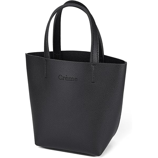 Amazon.com: Vegan Leather Mini Tote Bag For Women (Black