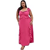 City Chic Women's Plus Size Dress - Fee Frill Maxi
