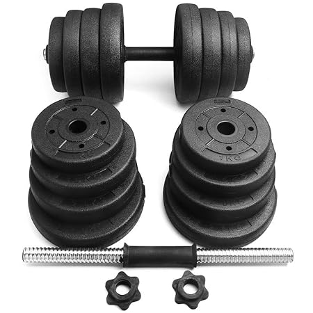 Yaheetech Kurzhanteln Set Hantelset 30 KG (2 x Kurzhantelstange 47cm, 4x1,25,4x1,5,4x2,4x2,5Kg Hantelscheiben) Hantelset Hant