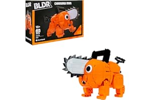 BLDR Chainsaw Man Pochita Building Set - 7.5-Inch Articulated Buildable Figure, 0143