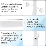Bansusu Cheese Slicer 2 Pack Adjustable Stainless Steel Wire Cutter view 3