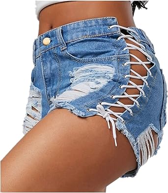 ladies short denim shorts