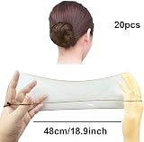 LAMXD 20 Pieces Hair Nets Bun Holders Invisible Elastic Mesh Ballet Dance Nurse view 2