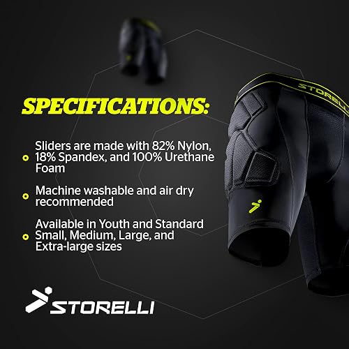 Storelli BodyShield Impact Sliders – Unisex Protective Undershorts For Soccer, With XRD Padding, UV-Resistant (White, XL)