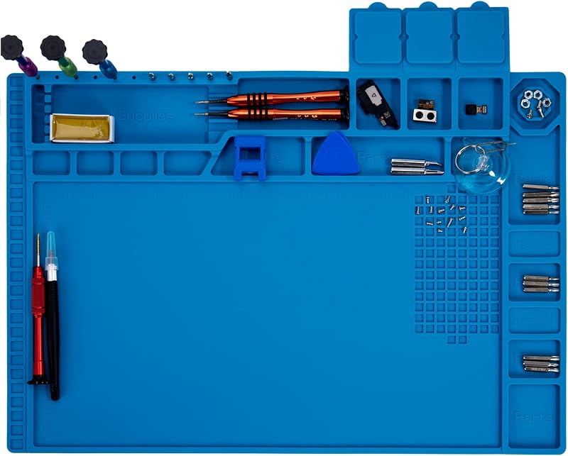 HPFIX Premium Heat Resistant Silicone Soldering Mat 17.3x11.8 Large Magnetic