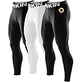 DRSKIN 3 or 2 Pack Men's Thermal Compression Pants Tights Fleece Lined Base Layers Underwear Sports Athletic Workout Winter