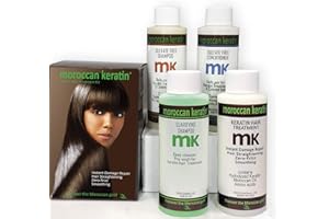 Moroccan Keratin Brazilian Keratin Hair Treatment Blowout Straightening Product Professional Grade Natural Organic Looking Results at Home or Salon