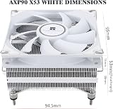 Thermalright AXP90-X53 White Low Profile CPU Cooler 53mm ITX AM4 AM5 Intel LGA view 6