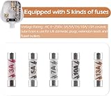 Sandiyago 2 Pack UK 3 Pin Plug 13A Fused White with 3A-13A Fuses CE BS1362 view 3