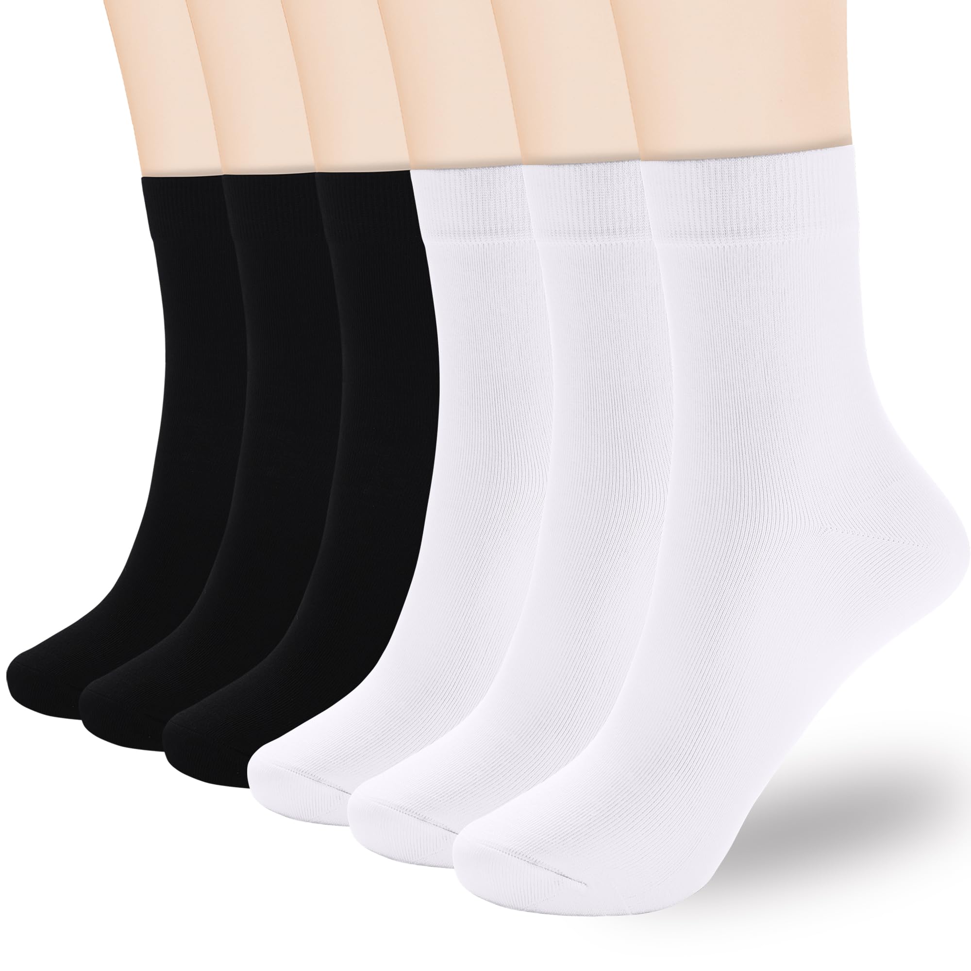 Photo 1 of Corlap Women's Thin Above Ankle Socks - 6Pairs Cotton Casual Bootie Dress Crew Socks-Gift Box