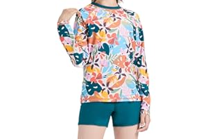 KID1234 Girls Long Sleeve Swimsuits 2 Pieces Set Rash Guard Swimwear Quick Dry Surfing Wetsuit for Kids Bathing Suit 5-16 Years