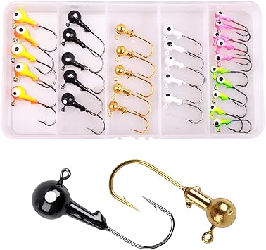 Amazon Silanon ジグヘッド セット アジング メバリング ルアー カラフル 3d 根掛かりしにくい ワームフック 30本セット 0 9g 1 8g 3 6g ジグヘッド アイスフィシンッグ ルアーフィシンッグ Silanon オモリ シンカー