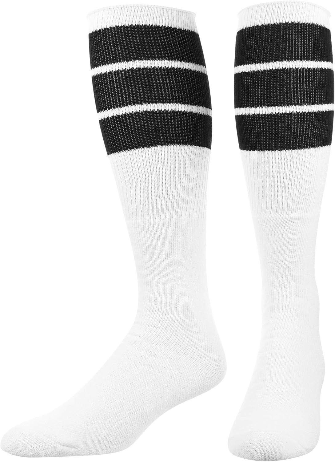 TCK Retro 3 Stripe Tube Socks (Black, Large) Amazon.co.uk Clothing