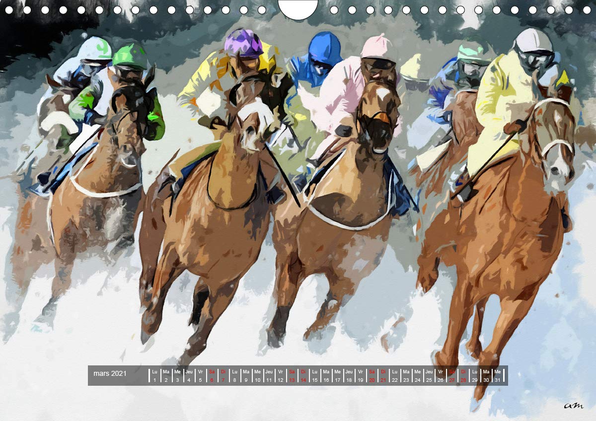Calendrier Courses Hippiques 2023 Amazon.fr - Courses Hippiques En Tableaux (Calendrier Mural 2021 Din A4  Horizontal): Série De 12 Tableaux, Créations Originales Avec Pour Thème Les  Courses De Chevaux (Calendrier Mensuel, 14 Pages ) - Sudpastel, K.a. -  Livres
