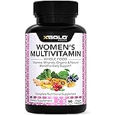 Vegan Women's Daily Multivitamin 50 Plus with Organic WholeFood Based Natural Ingredients, Ginger, Maca, Multi-Vitamin B Complex & More - Energy Support, Immune System Booster -90 Capsules