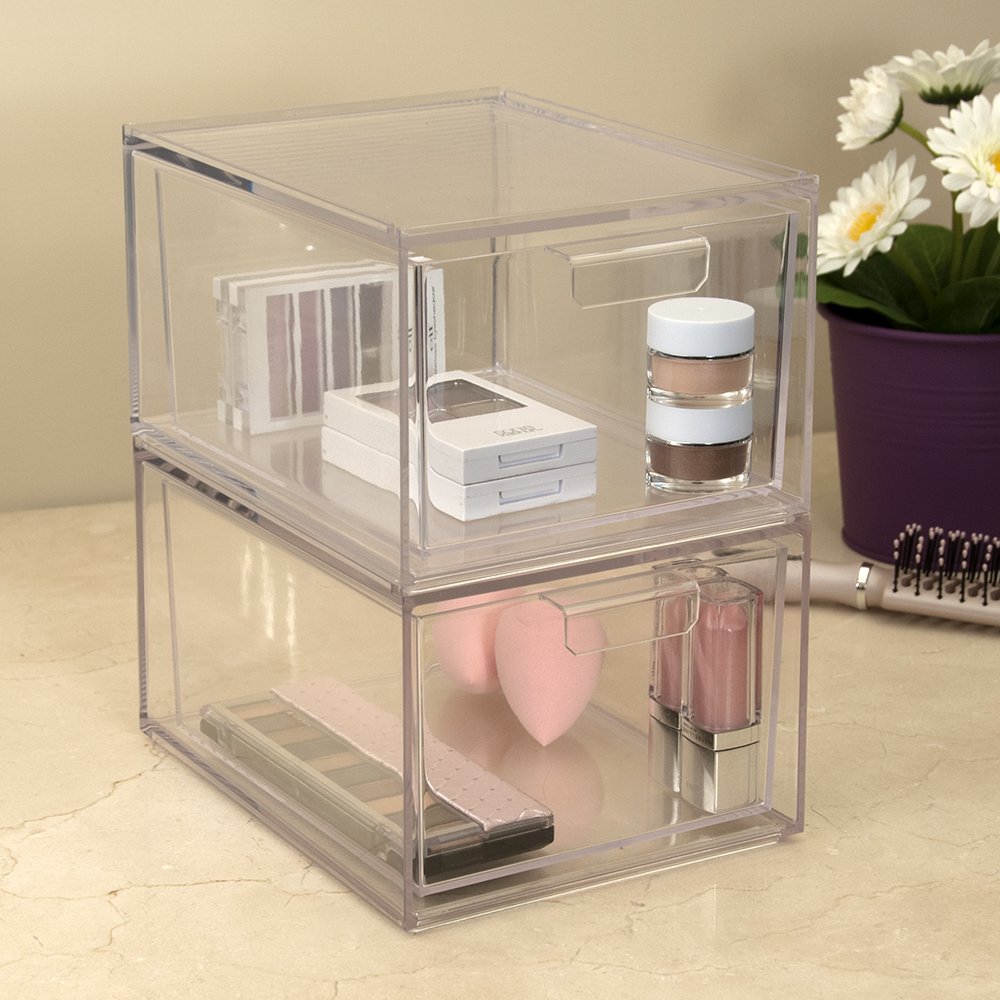 2Pack Premium Quality Stackable Cosmetic Storage and Makeup Palette