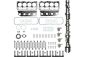 ZIDUASNEB NON MDS Lifter 5.7 HEMI Camshaft Kit & Head Gasket Set & Bolts Fit For 2009-2015 Jeep Dodge Chrysler Ram 1500 5.7L V8 Replacement Parts 53032221AA 53021720AE 53022263AF 53021720AD