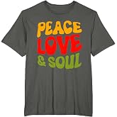 Groovy Peace Love &amp; Soul R&amp;B Music Retro Vintage 90s Lovers T-Shirt