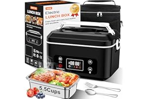 Heated Lunch Box,Electric Lunch Box,Pro 24000mah,Lunch Box Battery Powered, 1.3L Portable Food Heater Battery-3D-5,Side Heati