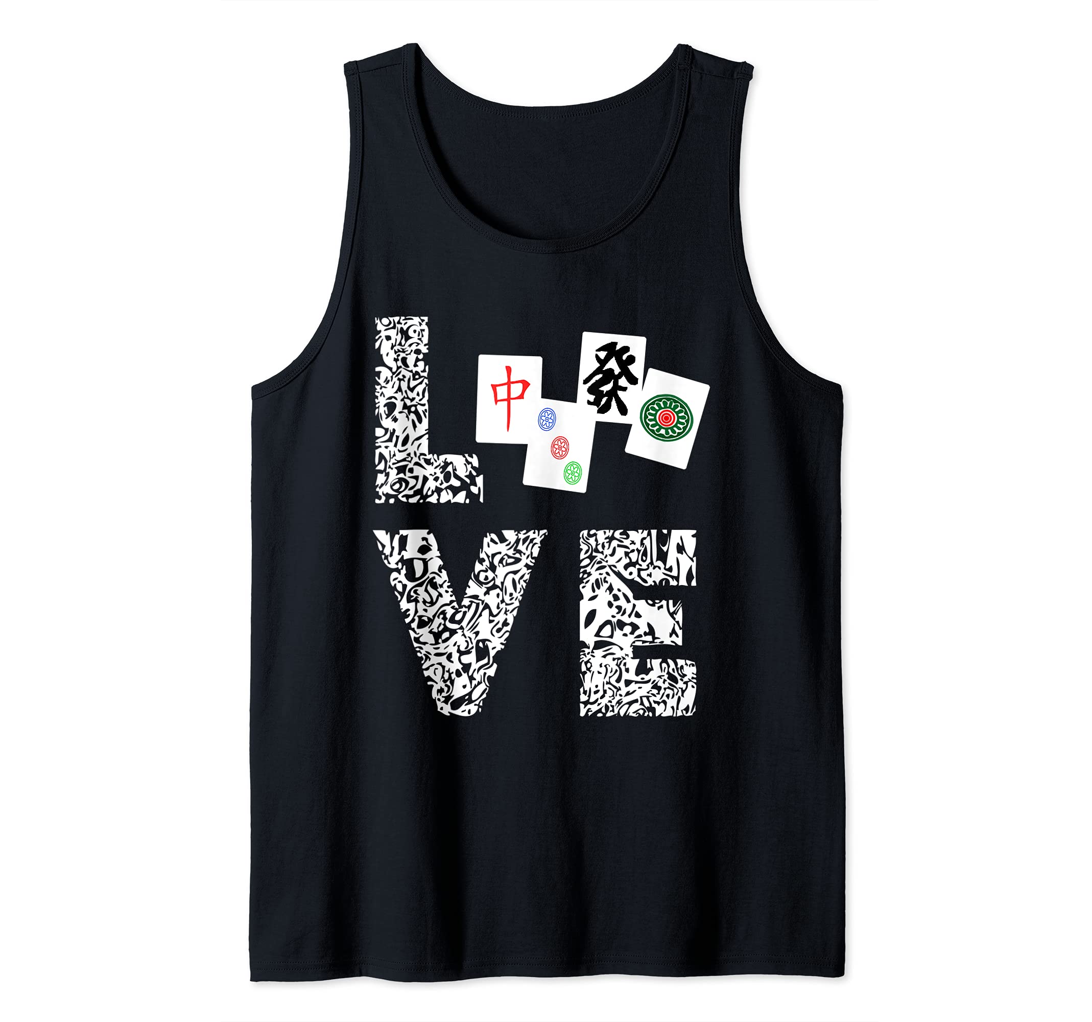 Mahjong Love Playing Chinese Game Mah Jongg Player Tank Top