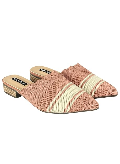 womens pink mules