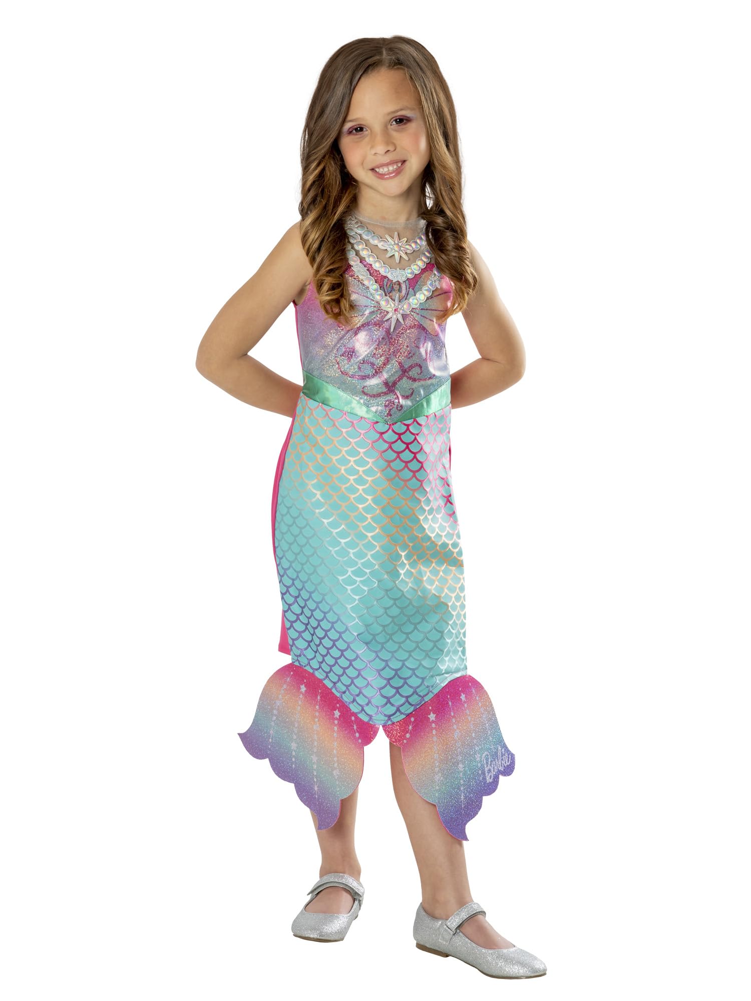 Rubies Official Barbie Mermaid Girls Costume, Childrens Fancy Dress, Size 5-6 Years Halloween