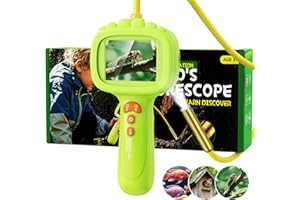 ASHFLY Borescope Snake Camera with Light for Kids, Outdoor Educational STEM Toys, Science Gifts for 5 Year Old Boy, Camping Nature Activities, Best Birthday Gift for Boys, Girls Ages 4,5,6,7,8,9,10(Green)