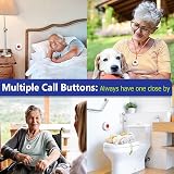 DAYTECH Wireless Caregiver Pager Patient Alert System 2 Call Buttons Receiver view 3