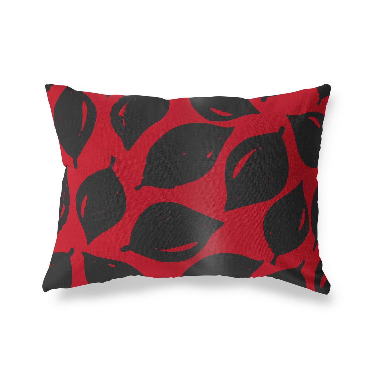 BonaMaison Decorative Cushion Cover, Red Black Throw Pillow Covers, Home Decorative Pillowcases for Livingroom, Sofa, Bedroom, Size: 45X60 Cm - Designed and Manufactured in Turkey