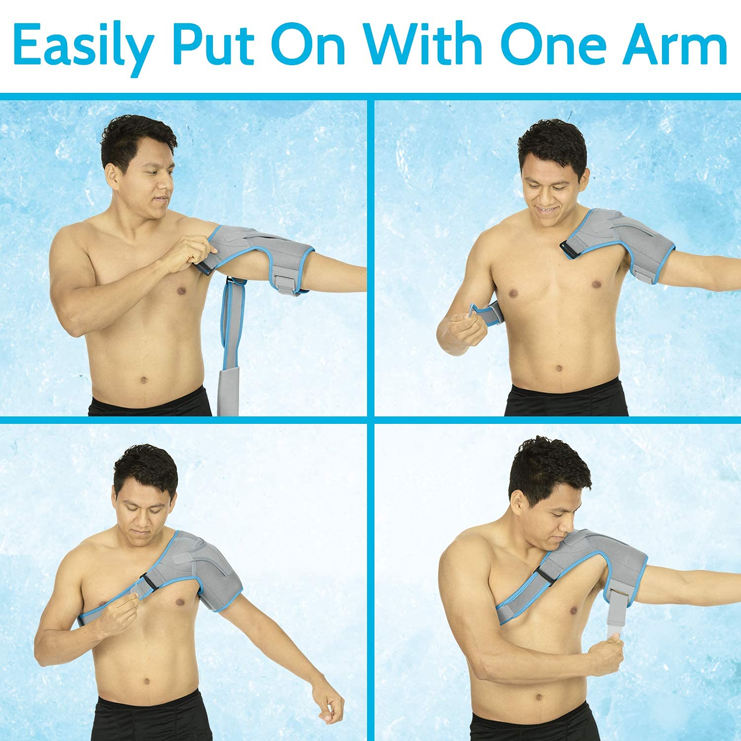 Arctic Flex Shoulder Ice Pack Brace - Cold Reusable Cool Gel Wrap, Hot Therapy - Immobilizer Compression Stability Support for Tendonitis, Dislocated Joint, Left and Right Rotator Cuff Arm Pain Relief
