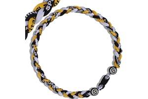 HOOCAS Premium Baseball Necklaces w/Fashion Three Color Rope Braided Tornado, A Sporty Gift Idea, Great Gift Giving for Sports Fans, Baseball Players, Parties, Gameday, Birthday