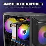 Antec AX61 Elite ATX Gaming Case Mesh Front 4x ARGB Fans Tempered Glass view 6