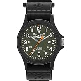 Timex Men's TW4B00100 Expedition Acadia Green/Black Fast Wrap Velcro Strap Watch