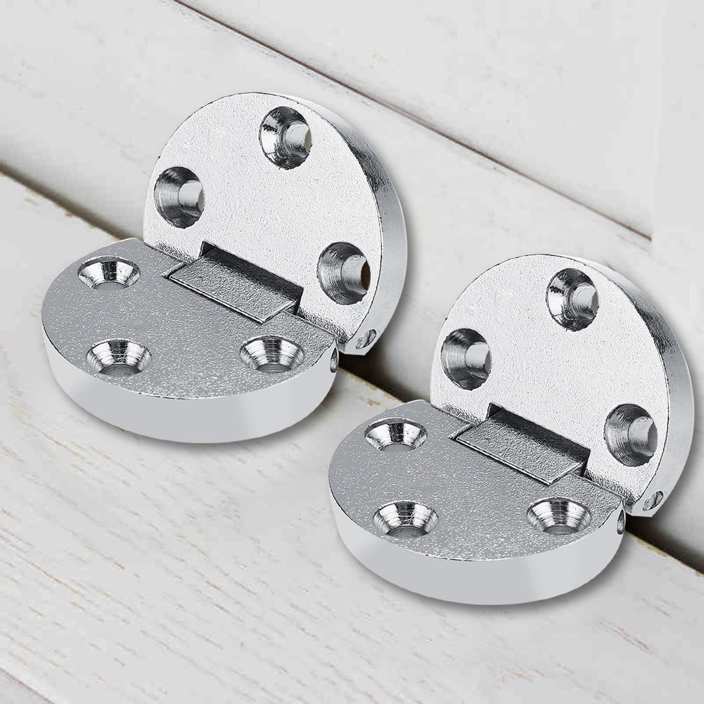 Raguso Zinc Alloy Hinge ,2Pcs Folding Table Hinges Self Supporting Hinge for Home Furniture Hardware Cupboard Kitchen Bedroom Cabinet Easy to Install Door and window hardware and lock