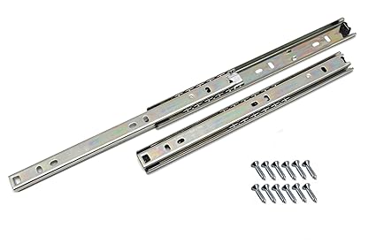 Ball Bearing Drawer Runners Groove Slides H 27mm L 250mm 1 Pair