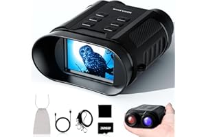 WONGKUO Night Vision Goggles - 4K 5W Night Vision Binoculars with 8X Digital Zoom, Clear Visibility in Darkness, Save Photos & Videos with 32GB TF Card