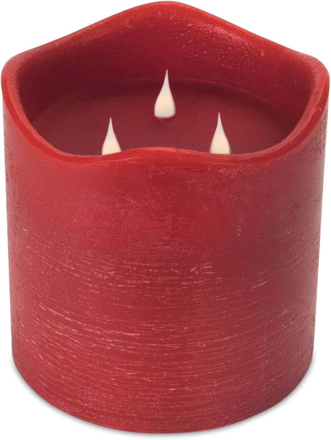 Contemporary Home Living Set of 2 Red LED Wax Candle 11.50