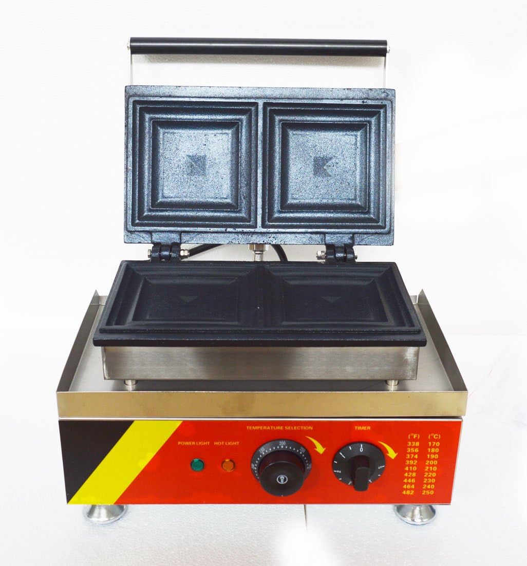 110V Commercial Nonstick Electric 2 Slice Sandwich Toaster