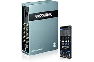 Seventour P48E DSP Car Audio Equalizer built-in Amplifier, 31-Band Graphic Equalizers, 8-Channels Output, 4-Channels Input, With APP/PC/Manual Control/Bluetooth/USB/Optical IN,Digital Signal Processor