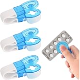 3Pcs Pill Popper for Blister Packs Portable Pill Taker Remover Pack Opener Tool for Nurses Elderly Disabled Travel Tablet No Contact