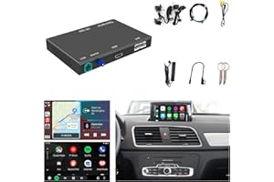 Wireless CarPlay Android Auto Mirroring Upgrade Retrofit Kit, Support USB Stick Playback, Compatible with Audi Q3 with Naviga
