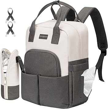 Unisex Nappy Travel Maternity Tote Baby Bag Multi-Pockets Large Capacity with Insulated Pocket Stroller Straps with Side Tissue and Back Pocket COSYLAND Diaper Bag Backpack with Laptop Pocket