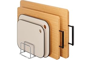 Cutting Board Organizer Stand Holder - 304 Stainless Steel Chopping Board Rack, Pot Pan Lid Holder, Kitchen Shelf for Bakewar