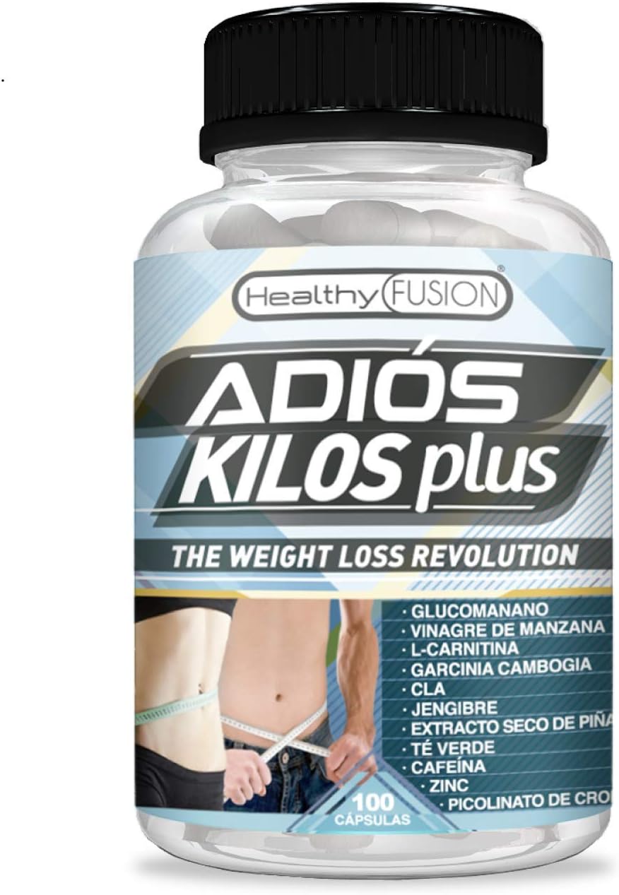 Adiós Kilos Plus | La revolución en pérdida de peso | Potente e innovador adelgazante | Reductor del apetito | Quemagrasas eficaz | Estimulante natural del metabolismo | 100 cápsulas vegetales