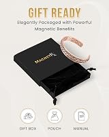 MagnetRX Women Copper Bracelet 99.9% Pure Copper Magnetic Cuff Inlay Wire view 8