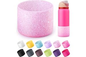 Diumepo Silicone Water Bottle Boot for Owala 32 oz, Anti-Slip Protective Sleeve for Owala Twist & FreeSip & Flip Stainless Steel Water Bottle, Boot Bottom Base for Owala (Glitter Pink)