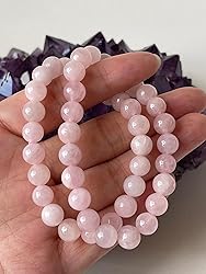 Rose Quartz Crystal Bead Bracelet 8mm, Wholesale