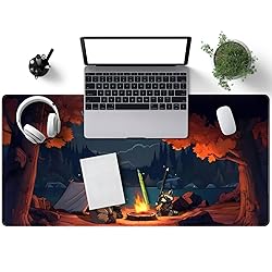 Cute Forest Desk Mat Large Mouse Pad Big Lofi